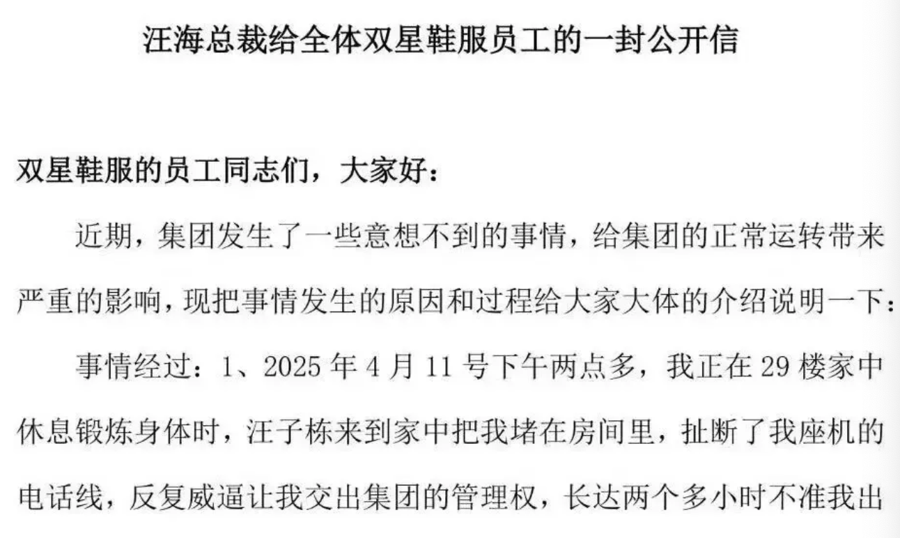 创始人公开控诉，子孙抢夺公章！双星家族内讧背后的股权与传承困局